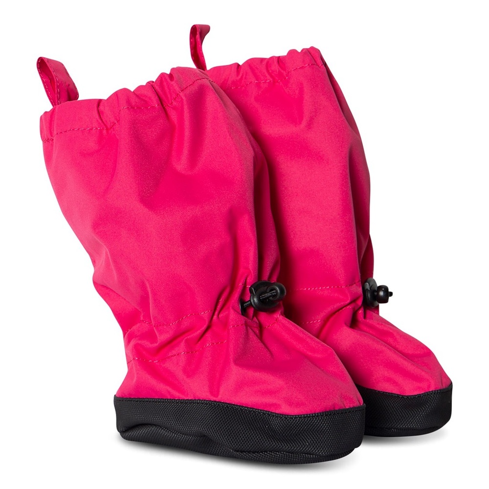 REIMA Infant Insulated Booties in Pink/Black, size 0-12mos